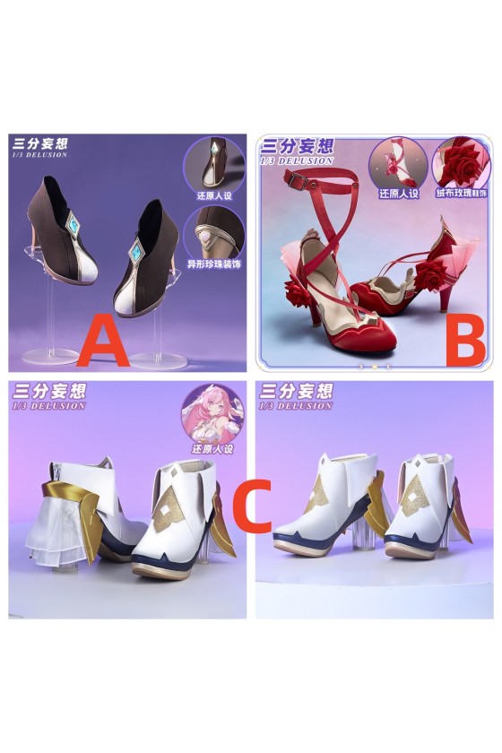 1/3 Delusion Honkai Star Rail Elysia Cosplay Shoes
